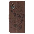 For Samsung Galaxy XCover7 Rose Butterfly Embossed Leather Phone Case(Brown) - 3