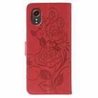 For Samsung Galaxy XCover7 Rose Butterfly Embossed Leather Phone Case(Red) - 3