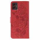 For Samsung Galaxy XCover7 Pro Rose Butterfly Embossed Leather Phone Case(Red) - 3