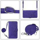 For TCL 60 NxtPaper Crossbody 3D Embossed Flip Leather Phone Case(Purple) - 3