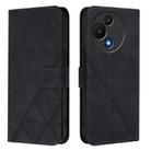 For TCL 605 / 60 SE Crossbody 3D Embossed Flip Leather Phone Case(Black) - 2