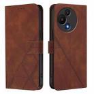For TCL 605 / 60 SE Crossbody 3D Embossed Flip Leather Phone Case(Brown) - 2