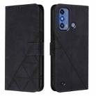 For ZTE Blade A53 Pro Crossbody 3D Embossed Flip Leather Phone Case(Black) - 2