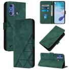 For ZTE Blade A53 Pro Crossbody 3D Embossed Flip Leather Phone Case(Green) - 1