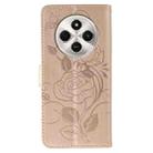 For Xiaomi Poco C75 4G / Poco M7 Rose Butterfly Embossed Leather Phone Case(Rose Gold) - 3
