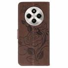 For Xiaomi Poco C75 4G / Poco M7 Rose Butterfly Embossed Leather Phone Case(Brown) - 3