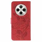 For Xiaomi Poco C75 4G / Poco M7 Rose Butterfly Embossed Leather Phone Case(Red) - 3