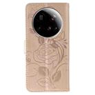 For Xiaomi 15 Ultra Rose Butterfly Embossed Leather Phone Case(Rose Gold) - 3