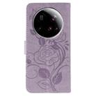 For Xiaomi 15 Ultra Rose Butterfly Embossed Leather Phone Case(Purple) - 3