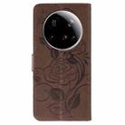 For Xiaomi 15 Ultra Rose Butterfly Embossed Leather Phone Case(Brown) - 3