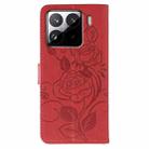 For Xiaomi 15 Pro Rose Butterfly Embossed Leather Phone Case(Red) - 3