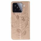 For Xiaomi 15 Rose Butterfly Embossed Leather Phone Case(Rose Gold) - 3