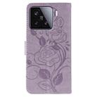 For Xiaomi 15 Rose Butterfly Embossed Leather Phone Case(Purple) - 3