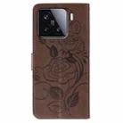 For Xiaomi 15 Rose Butterfly Embossed Leather Phone Case(Brown) - 3