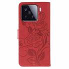 For Xiaomi 15 Rose Butterfly Embossed Leather Phone Case(Red) - 3