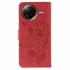 For Xiaomi Poco F7 Ultra / Redmi K80 Pro Rose Butterfly Embossed Leather Phone Case(Red) - 3