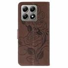 For Xiaomi 14T Pro Rose Butterfly Embossed Leather Phone Case(Brown) - 3