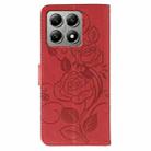 For Xiaomi 14T Pro Rose Butterfly Embossed Leather Phone Case(Red) - 3