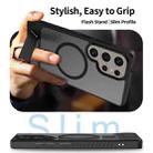 For Samsung Galaxy S25 Ultra 5G Frosted Holder PC Hybrid TPU MagSafe Phone Case(Black) - 3