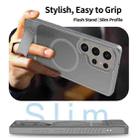 For Samsung Galaxy S25 Ultra 5G Frosted Holder PC Hybrid TPU MagSafe Phone Case(Dark Grey) - 3