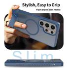 For Samsung Galaxy S25 Ultra 5G Frosted Holder PC Hybrid TPU MagSafe Phone Case(Royal Blue) - 3