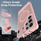 For Samsung Galaxy S24 Ultra 5G Frosted Holder PC Hybrid TPU MagSafe Phone Case(Pink) - 2