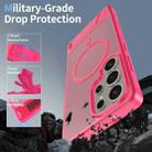For Samsung Galaxy S24 Ultra 5G Frosted Holder PC Hybrid TPU MagSafe Phone Case(Rose Red) - 2