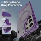 For Samsung Galaxy S23 Ultra 5G Frosted Holder PC Hybrid TPU MagSafe Phone Case(Purple) - 2