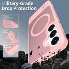 For Samsung Galaxy S25 5G Frosted Holder PC Hybrid TPU MagSafe Phone Case(Pink) - 2
