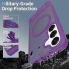 For Samsung Galaxy S25 5G Frosted Holder PC Hybrid TPU MagSafe Phone Case(Purple) - 2
