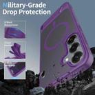 For Samsung Galaxy S24+ 5G Frosted Holder PC Hybrid TPU MagSafe Phone Case(Purple) - 2