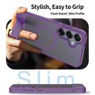 For Samsung Galaxy S24+ 5G Frosted Holder PC Hybrid TPU MagSafe Phone Case(Purple) - 3