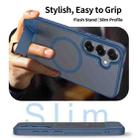 For Samsung Galaxy S24+ 5G Frosted Holder PC Hybrid TPU MagSafe Phone Case(Royal Blue) - 3