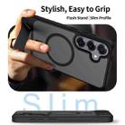 For Samsung Galaxy S23+ 5G Frosted Holder PC Hybrid TPU MagSafe Phone Case(Black) - 3