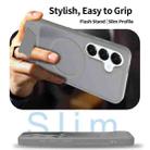 For Samsung Galaxy S23 5G Frosted Holder PC Hybrid TPU MagSafe Phone Case(Dark Grey) - 3