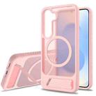 For Samsung Galaxy S23 5G Frosted Holder PC Hybrid TPU MagSafe Phone Case(Pink) - 1