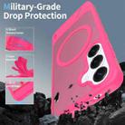 For Samsung Galaxy S23 5G Frosted Holder PC Hybrid TPU MagSafe Phone Case(Rose Red) - 2