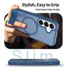 For Samsung Galaxy S23 5G Frosted Holder PC Hybrid TPU MagSafe Phone Case(Royal Blue) - 3
