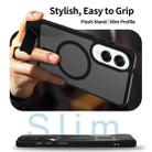 For Samsung Galaxy S25 Edge 5G Frosted Holder PC Hybrid TPU MagSafe Phone Case(Black) - 3