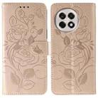 For OnePlus Ace 5 Pro / Ace 5 Rose Butterfly Embossed Leather Phone Case(Rose Gold) - 1