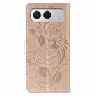 For OnePlus Nord 4 Rose Butterfly Embossed Leather Phone Case(Rose Gold) - 3