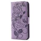 For OnePlus Nord 4 Rose Butterfly Embossed Leather Phone Case(Purple) - 2