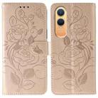 For OnePlus Nord CE4 Lite Global Rose Butterfly Embossed Leather Phone Case(Rose Gold) - 1