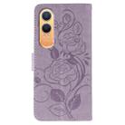 For OnePlus Nord CE4 Lite Global Rose Butterfly Embossed Leather Phone Case(Purple) - 3