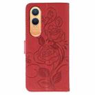 For OnePlus Nord CE4 Lite Global Rose Butterfly Embossed Leather Phone Case(Red) - 3