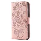 For OnePlus Nord 3 5G / Ace 2V Rose Butterfly Embossed Leather Phone Case(Rose Gold) - 2