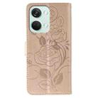 For OnePlus Nord 3 5G / Ace 2V Rose Butterfly Embossed Leather Phone Case(Rose Gold) - 3