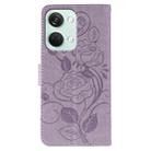 For OnePlus Nord 3 5G / Ace 2V Rose Butterfly Embossed Leather Phone Case(Purple) - 3