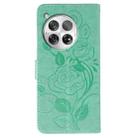 For OnePlus 12 Rose Butterfly Embossed Leather Phone Case(Green) - 3