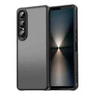 For Sony Xperia 1 VII Fan Dun Series TPU Hybrid PC Frosted Phone Case(Black) - 1